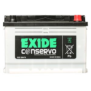 Exide Conservo Din70 Iss Car Battery At Best Price Buy Exide Conservo Din70 Iss Online