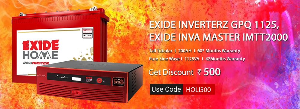 Exide Inverterz GQP 1125 Home UPS and Exide Inva Master IMTT2000
