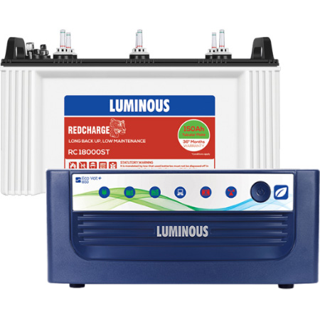 Luminous ECO VOLT+850 Home UPS and Luminous Red Charge RC 18000ST