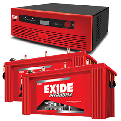 Inverterz GQP 1450 and 2pcs Exide Inva Homz IHST1500