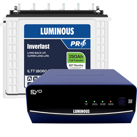 EVO S 1050 and Luminous Inverlast ILTT 18060 Pro