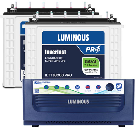 ECO VOLT NEO 1650 and 2Pcs Luminous Inverlast ILTT 18060 Pro